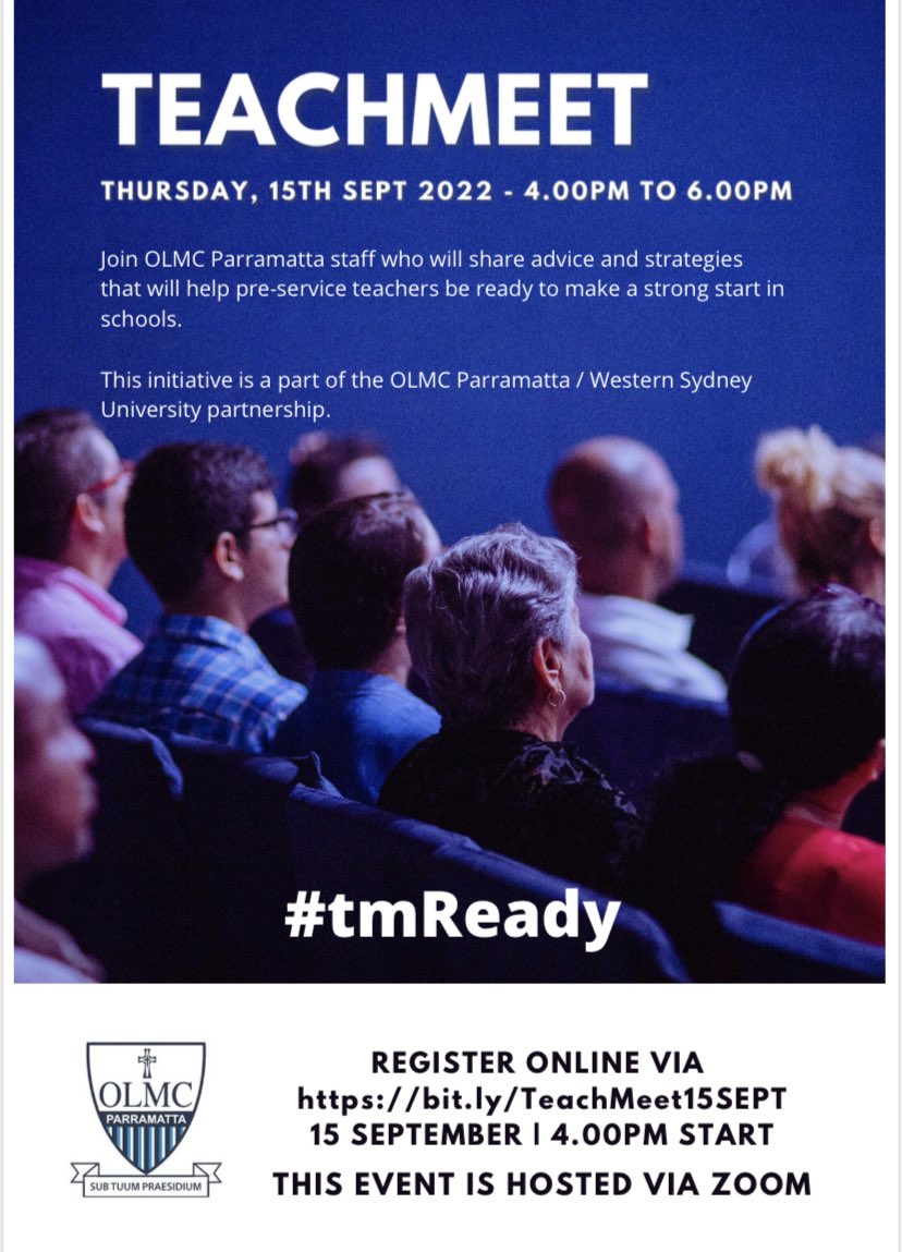 Sia Aristidou (@mrsaristidou) on Twitter photo I’m looking forward to #TeachMeet next month. If you’re a pre-service teacher <a href="/westernsydneyu/">Western Sydney University</a> please join us!! It’s a great opportunity hear practical advice from the teaching staff at <a href="/OLMCParramatta/">OLMC Parramatta</a> #tmready I’m looking forward to #TeachMeet next month. If you’re a pre-service teacher <a href="/westernsydneyu/">Western Sydney University</a> please join us!! It’s a great opportunity hear practical advice from the teaching staff at <a href="/OLMCParramatta/">OLMC Parramatta</a> #tmready