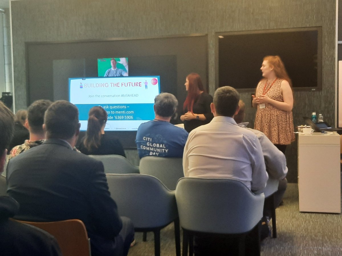aheadireland's tweet photo. Now for AHEAD's first ever hybrid event. Hearing from Jamie from Enterprise to learn about how to network successfully #btfAHEAD https://t.co/NsvSDnSkxT