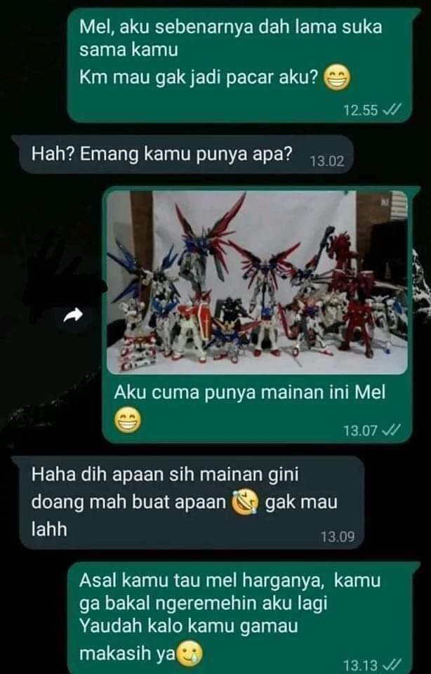 EvaaErge__'s tweet photo. Andai kamu tahu harga mainan ini mel 🤑
Kamu pasti ga bakal ngeremehin aku
https://t.co/vDPbd133u1

- A Thread - https://t.co/A0CiecXRYO