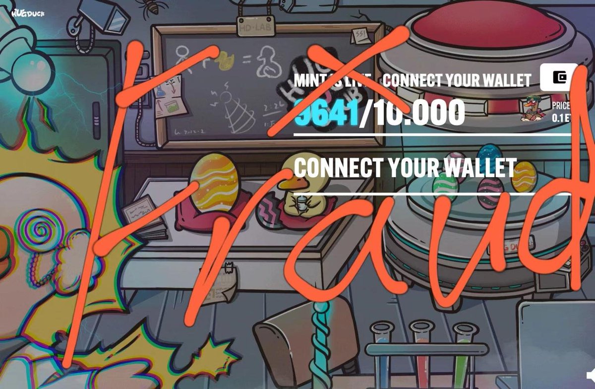 Be alert! Someone is stealing our website😡 
We have NOT officially announced our mint event yet😡 
🤝It’s our responsibility to make web3 a cleaner space,  and we decided to invest 20% Duck Fund to revolutionary web3 tech that reduce scam &amp; frauds 
Nominate your fav web3 tech👇