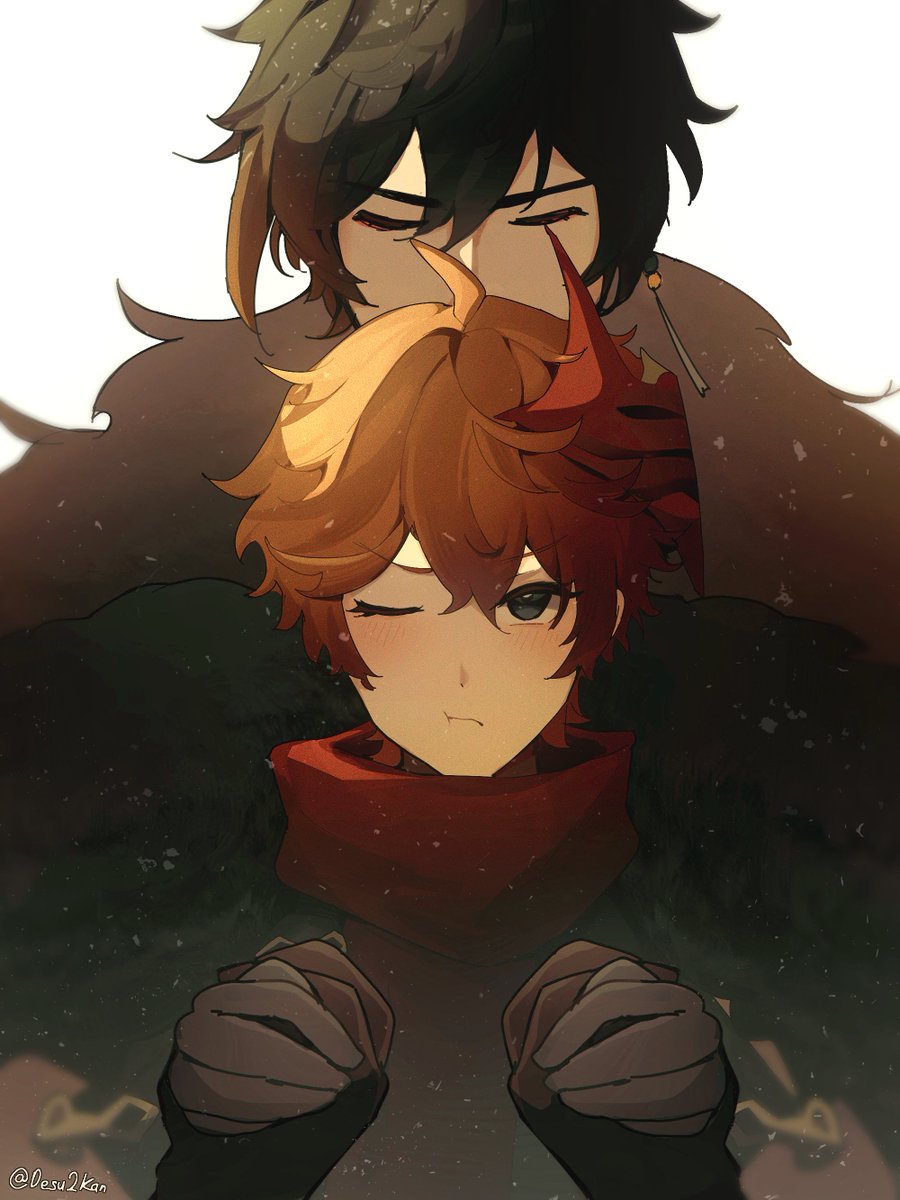 Desu2Kan's tweet photo. "Let's me keep you warm, my love"
#鍾タル #ZhongChi https://t.co/PbAlXj4wVx