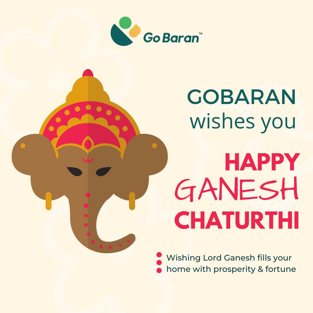 GobaranL's tweet photo. GoBaran wishes you HAPPY GANESH CHATURTHI.
May this day bring happiness and joy to everyone💫
#gobaran https://t.co/RWVtb045N7