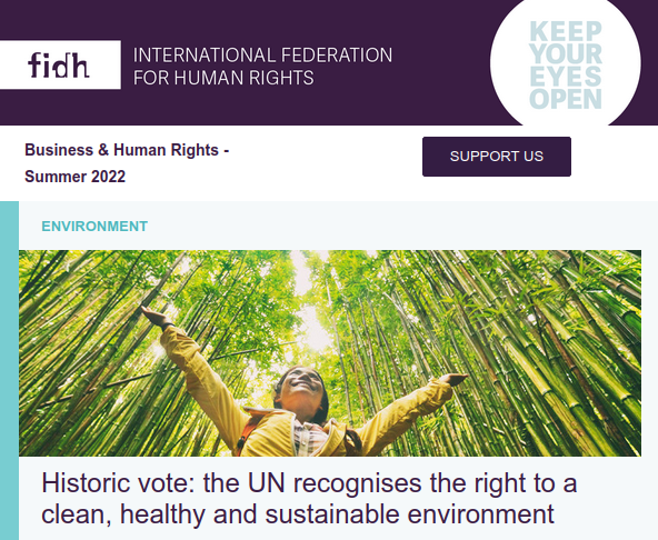 BHR_FIDH's tweet photo. 🗣️Read our last #newsletter on #bizhumanrights : https://t.co/IVPLoxYkjj
🔹@UN recognises the right to a #HealthyEnvironmentForAll
🔹The 🇪🇺 Ombudswoman echoes FIDH’s demands
🔹Joint statement on conflict &amp; #DueDiligence legislation
🔹and more!
📩Subscribe: https://t.co/2foNJARCeG https://t.co/Mufib9m39I