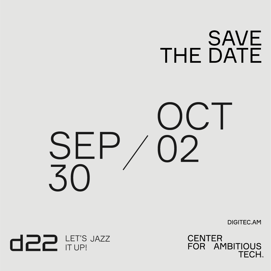 digitec_armenia's tweet photo. Save the date!📅 The largest #tech event in the region is coming on Sep 30 - Oct 2. Ambitious tech, global #leaders, and hottest topics all together at #Digitec22 in #Yerevan.
Book your tickets!
🔸https://t.co/0xZLKTzQNe
#d22 #DigitecSummit #DigitecExpo #CenterForAmbitiousTech https://t.co/XabAP4UTYf