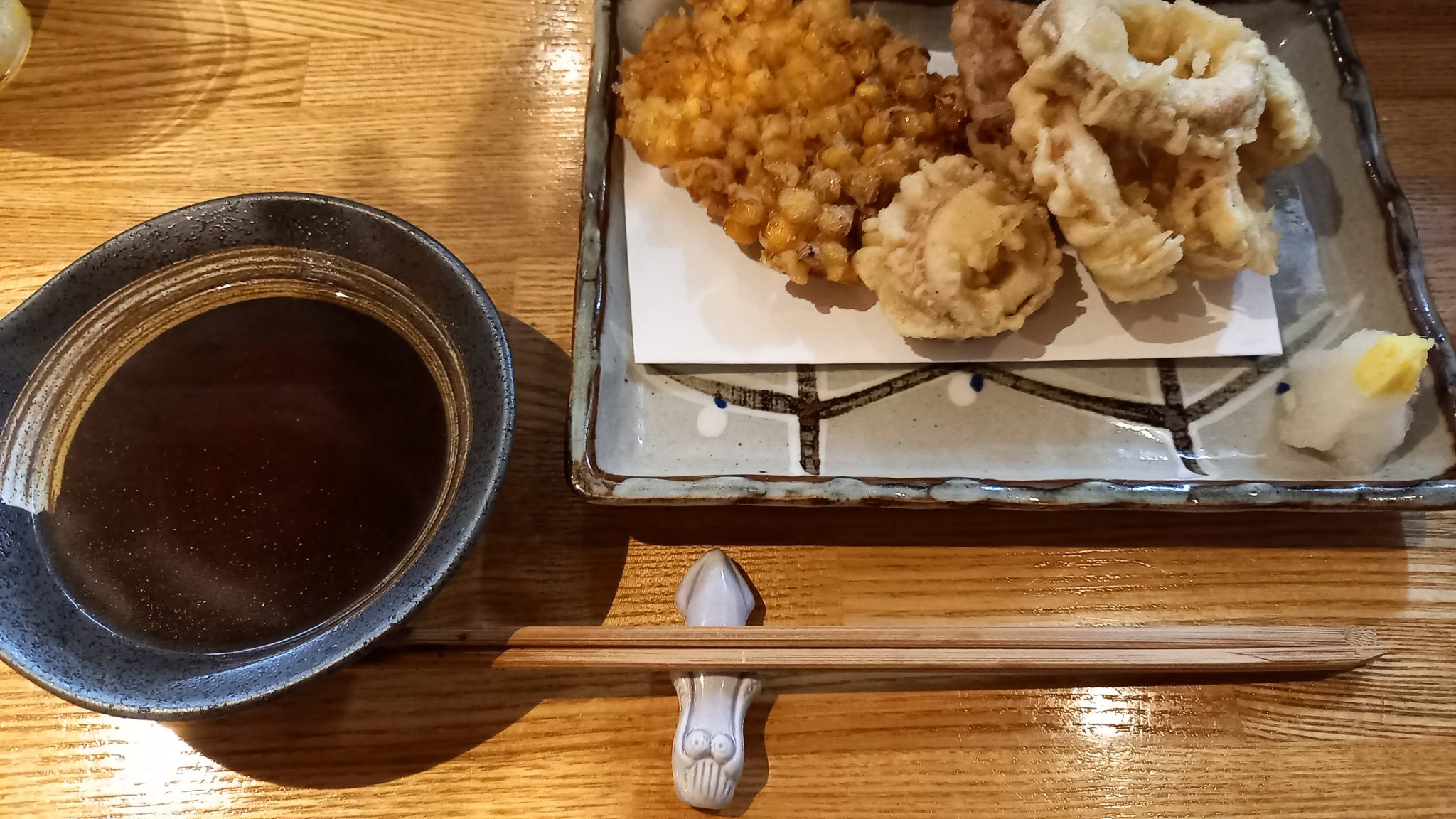 Yacco スルメイカ とうもろこし で 天ぷら Amp 炊き込みご飯 和酒菜なかがわ T Co Nxwjzxa0y6 Twitter