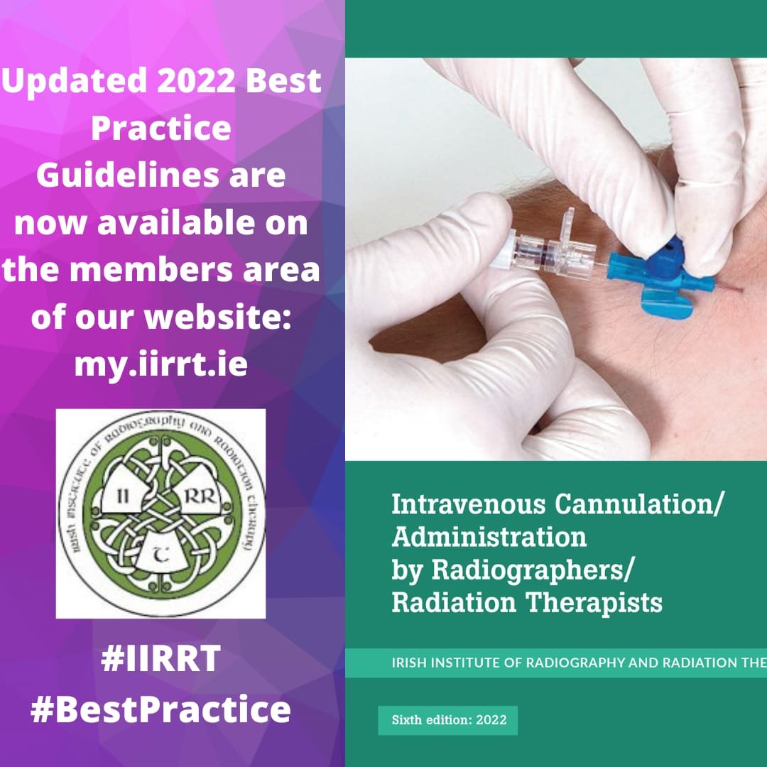 Updated Intravenous Cannulation/Administration best practice guidelines are now available for IIRRT members in the Members Area on my.iirrt.ie #bestpractice #IIRRT #IV