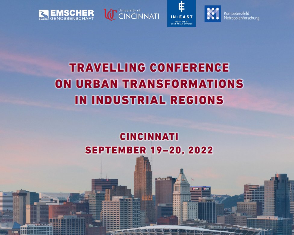 We want to invite you to the fourth edition of the Travelling Conference on #Urban Transformations in Industrial Regions, which will take place in #Cincinnati, USA. Apply now for joining the event online!
📅September 19-20, 2022
👉More Information: uni-due.de/apps/rss.php?i…