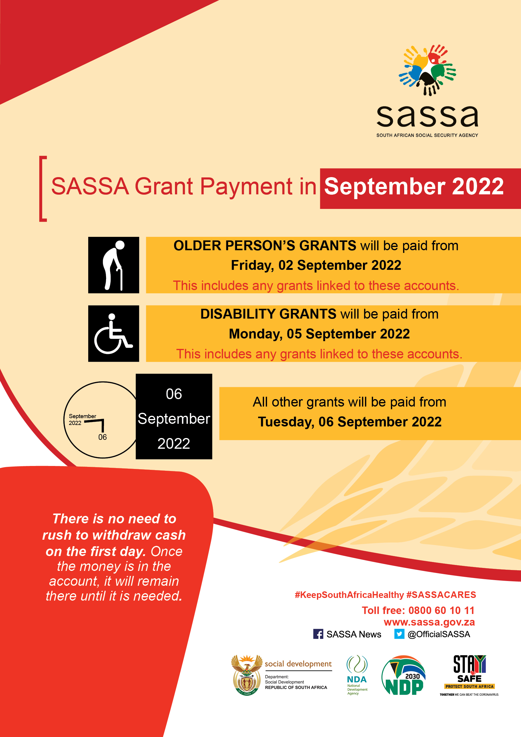 SASSA SRD R350 Grant Payment Dates For September 2022