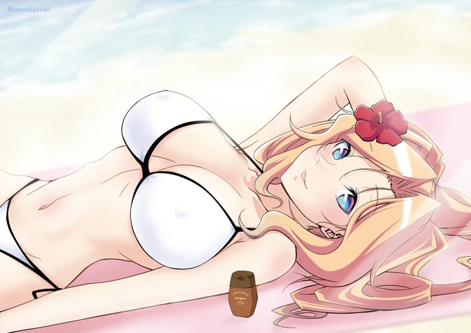 今年も暑い8月だったね#艦これ #ホノルル 