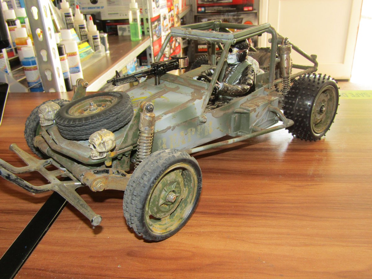 RacecraftRc's tweet photo. Custom Zombie Tamiya Fast Attack Vehicle, ready to race to the death at Revival Broxtowe in 10 days time!

#bathmodelshop #traditionalmodelshop #scalemodel #tamiyauk #bathindiechat #investinbath #revival22 #vintagerc #radiocontrol #custompaint https://t.co/bIMSIK5p06