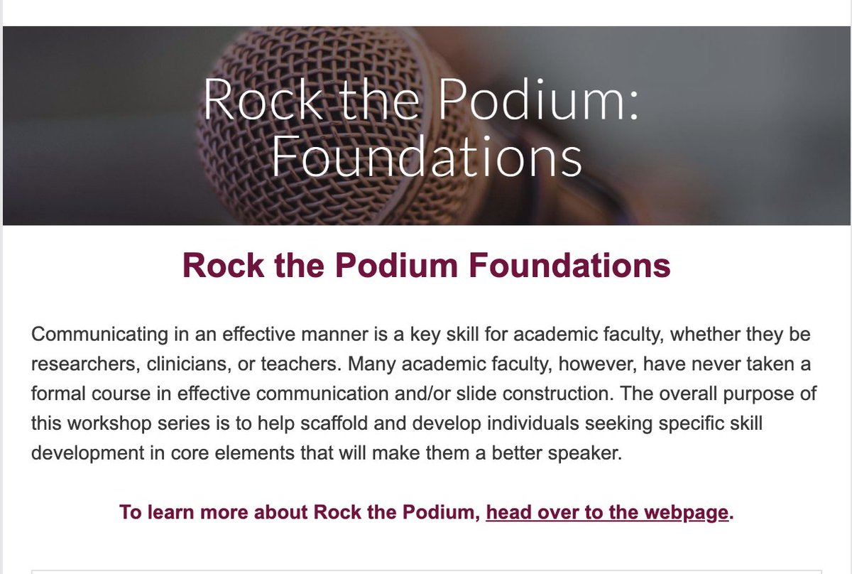 TChanMD's tweet photo. Just heading out from #AMEE2022 and reflecting on how much courses like #RockThePodium with @IlanaBayer and @chronicsmiler are so important for training our #Faculty.
Check it out here:
https://t.co/1XXwNR1Pu7
#MedEd #FacDev #MedTwitter #AcadTwitter #AcadChatter https://t.co/liaEPc8OKj