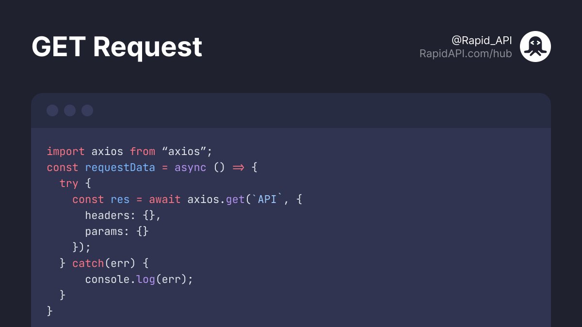 Make API calls using Axios. Thread 🧵 - Thread from Rapid @Rapid_API ...