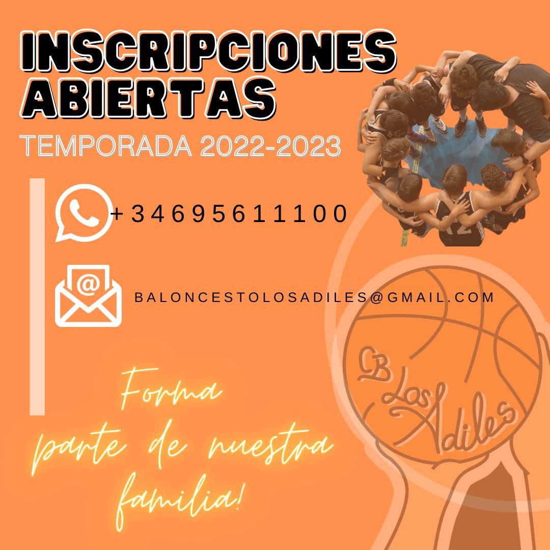 cblosadiles's tweet photo. 📝🏀 ¿Has nacido entre los años 2017 y 2009?

 ¡No lo pienses más y contacta con nosotros para probar y unirte al Club en esta temporada 2022/2023!

💪🏻🏀 https://t.co/TZhf4l8uyX