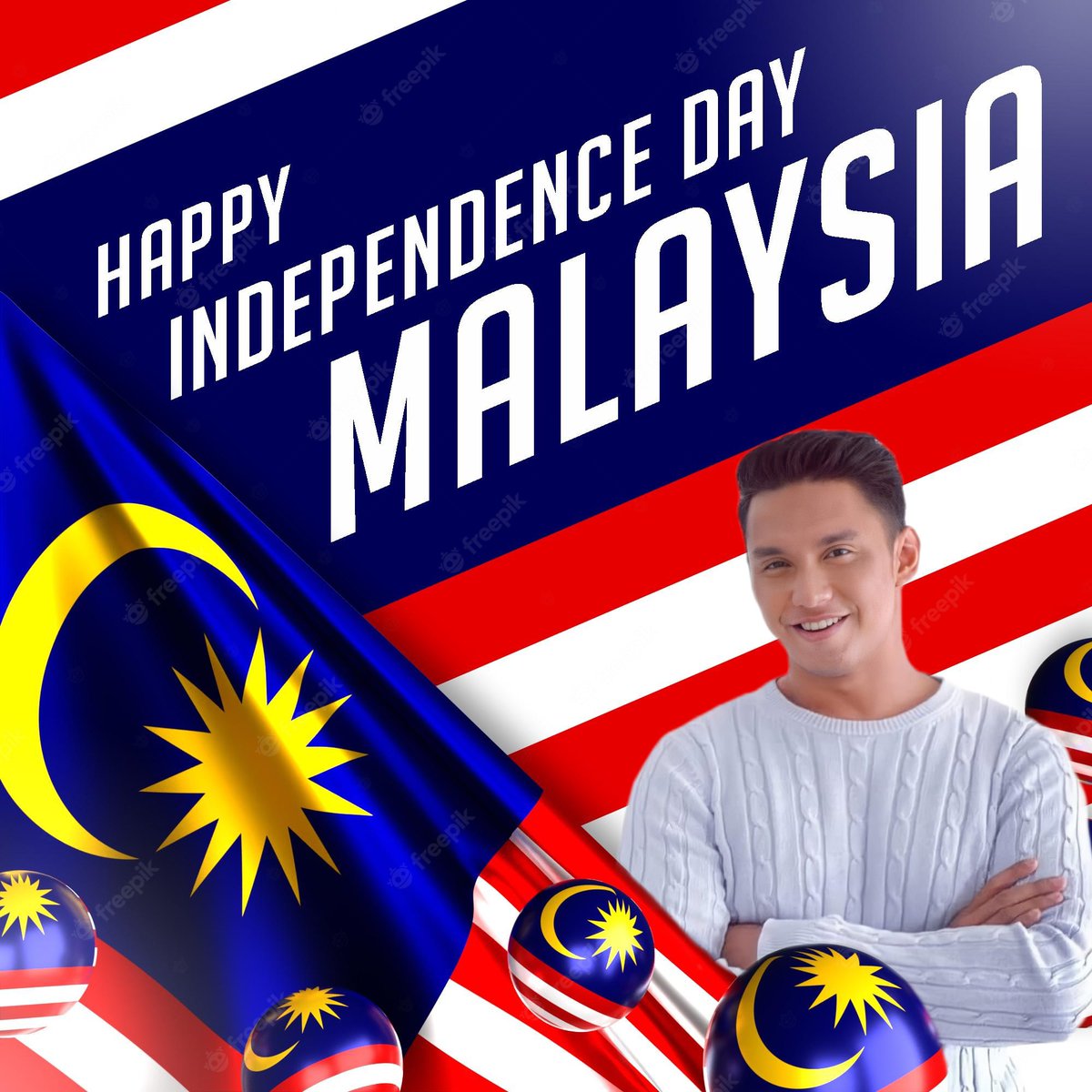 samsuhaidears's tweet photo. Bersatu hati menunggu merdeka,
Rakyat menunggu dengan sabar,
Waktu dinanti sudahlah tiba,
Bendera Malaysia megah berkibar.

SELAMAT HARI KEBANGSAAN YANG KE-65 TAHUN! ❤️🇲🇾

#SamSuhaid #TeamSamSuhaid #SamSuhaidears https://t.co/cJEkMD9gVR