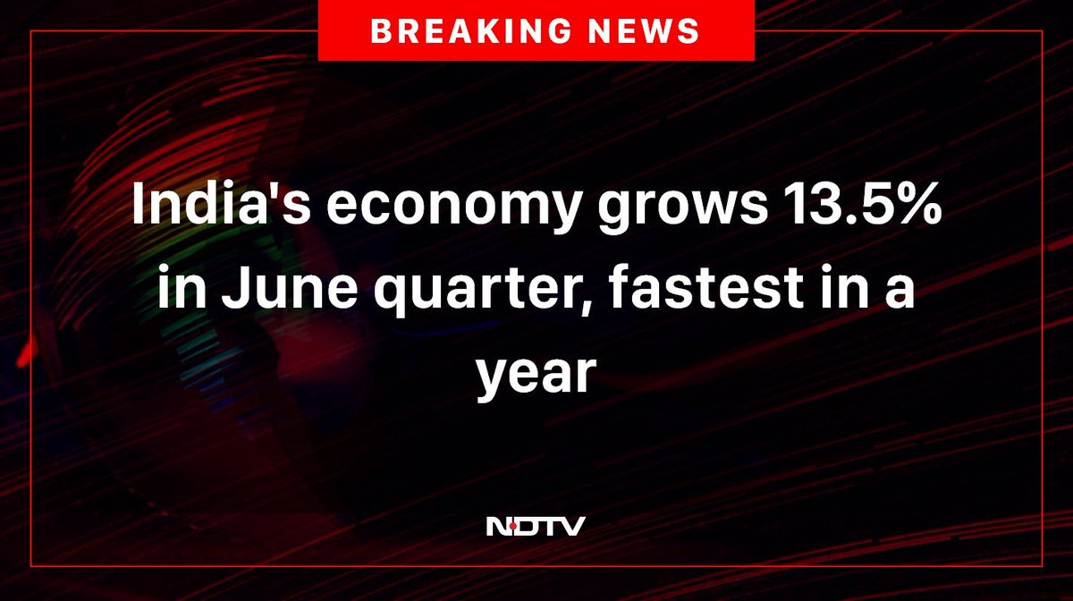 RijoMJohn's tweet photo. India reported quarterly GDP growth of 13.5% lower than the projection of 16.2% by @RBI

To put this in perspective, this is only a 3.8% growth compared to the quarter of Apr to June 2019. https://t.co/HanpmnMoQI