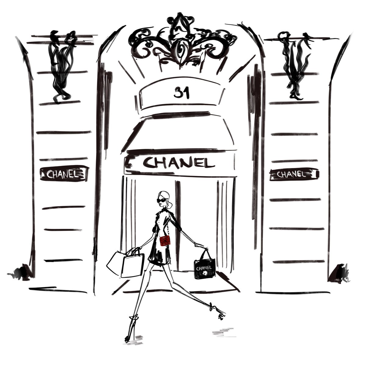 #chanel Illustration - thinking of minting my day to day illus 🤔 #NFTs #NFTartist