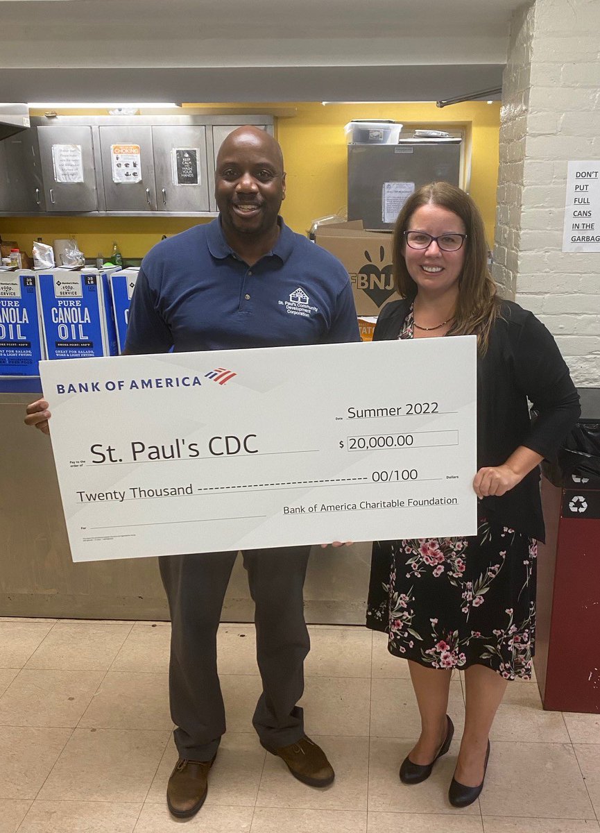 stpaulscdcnj's tweet photo. We are honored to once again be named a #BofAGrants recipient by @BankofAmerica. By directing grant funding to @stpaulscdcnj, the bank sees our efforts to provide support for food and shelter and is willing to assist in the continuation of this crucial work. #SPCDC https://t.co/RXSIxvnHuk