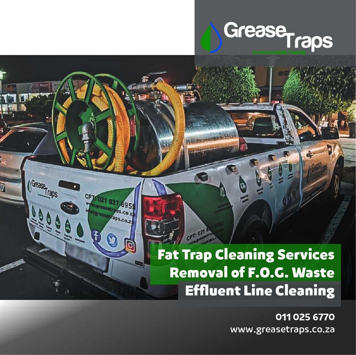 Our vehicle fleet ranges in size for waste removal capacity and drain clearing for residential, commercial and industrial blockages.⁣

#greasetrapcleaning #wastecleanup #greasetrucks #servicetrucks #greasetrapcleaning #effluentcontrol #greasepumping #greasetrapssa⁣