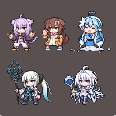 ホロライブとFGOしか描いてなかった#今月描いた絵を晒そう #ドット絵 #pixelart 