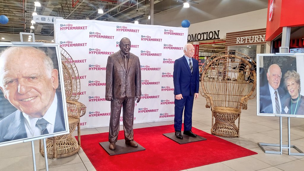 This tribute to <a href="/PicknPay/">Pick n Pay</a> founding father Raymond Ackerman is heart warming. The installation is done by <a href="/LungeloGumedeSA/">Dr Lungelo Gumede (Sculptor)</a> and displayed at the Hyper By the Sea in Durban