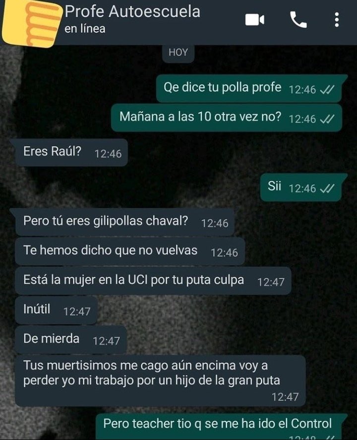 Creo que me han echado de la autoescuela.