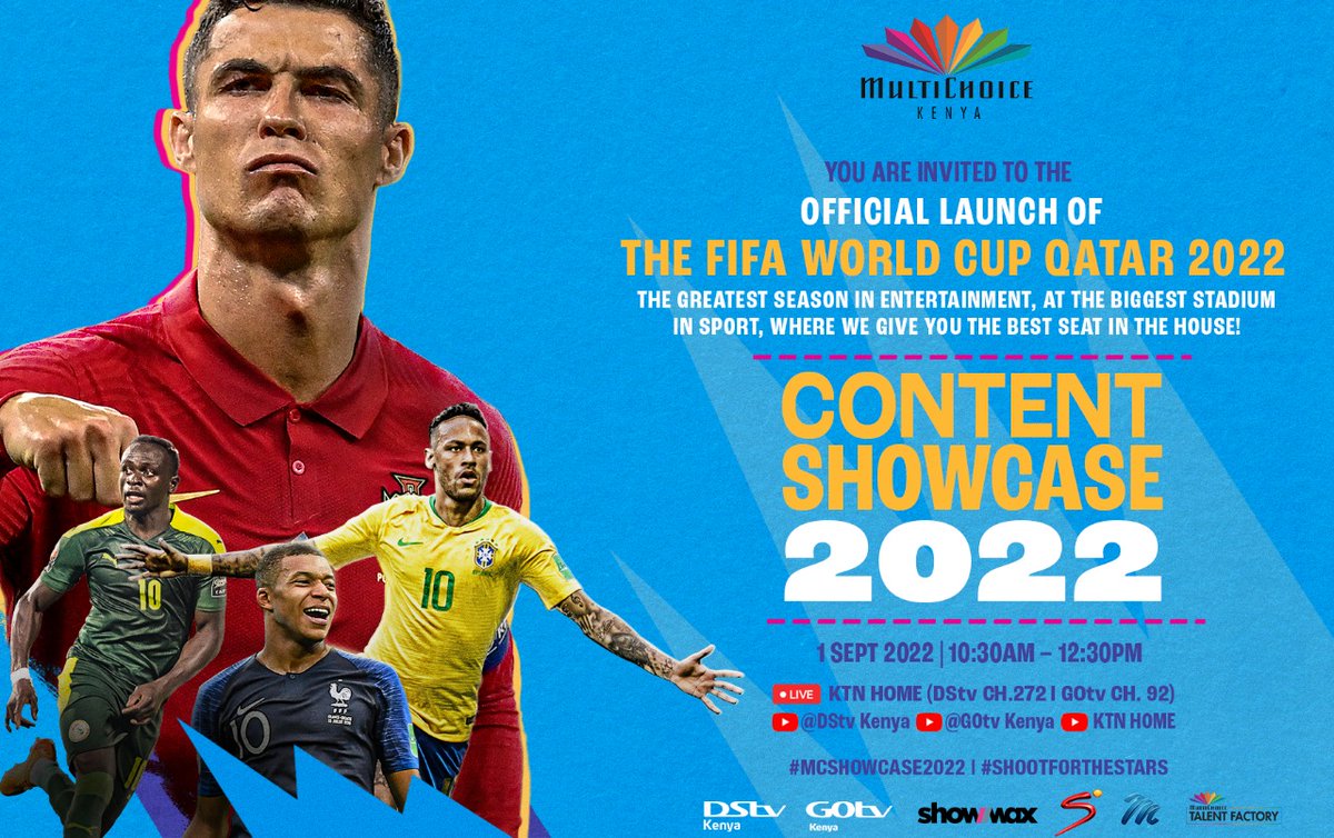 radiomaisha's tweet photo. Join us as we #ShootForTheStars in this month’s #MCShowcase2022 where we focus on the upcoming FIFA World Cup. @GOtvKenya @DStv_Kenya #MTCK https://t.co/LwcYrq8Fb4