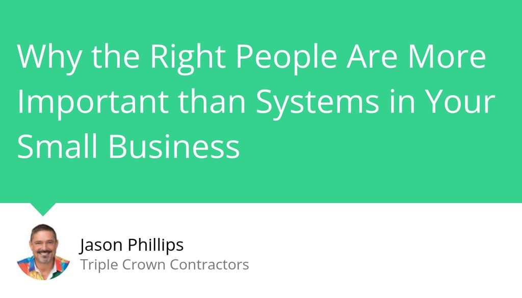 The right people are more important than the right systems and processes in your small business.

Read more 👉 lttr.ai/1ZWQ

#SmallBusinessOwners #Leadership #PositiveCompanyCulture #SmallBusiness #MakesSense
