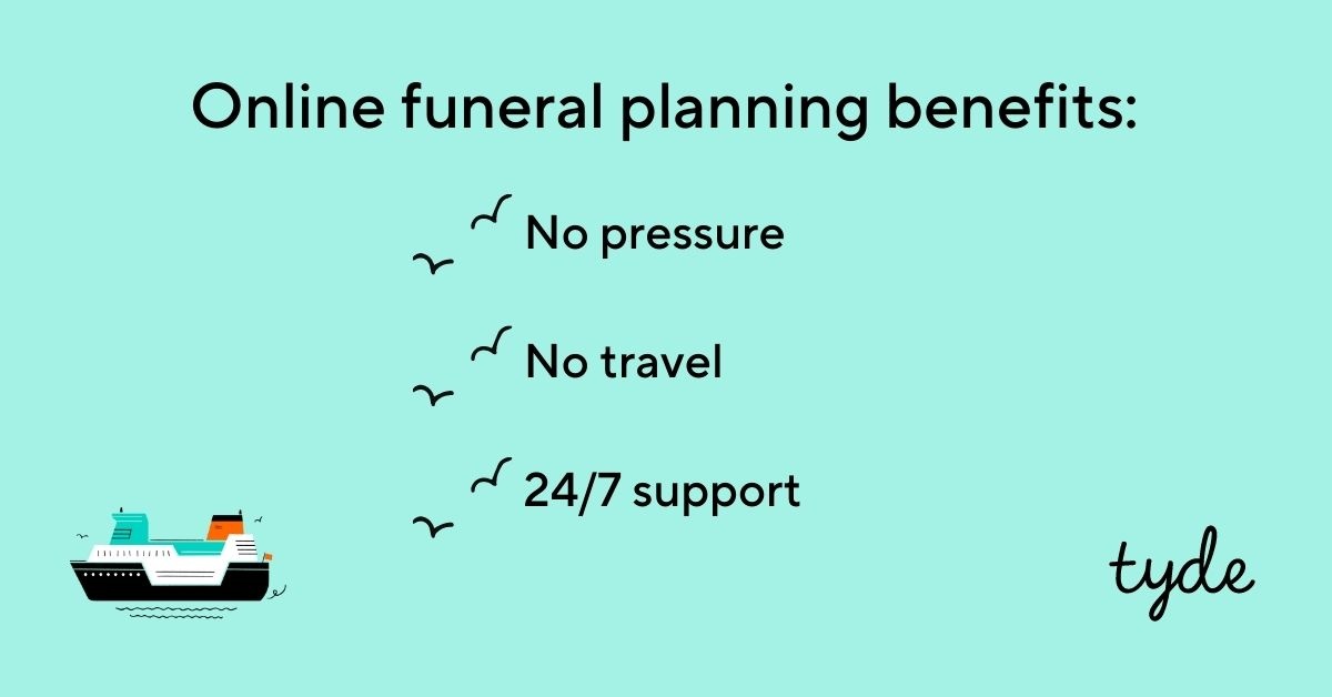 There are so many benefits to planning a #funeral #online, rather than attending your local #funeralparlour. 

Just take a look below ⬇️