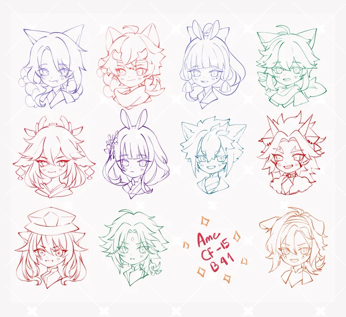 Genshin cheeb Pt 1 for cmfr. Sumeru charas will be o. Pt along with some harburger
#comifuro15 #comifuro #cf15 #GenshinImpact #原神 