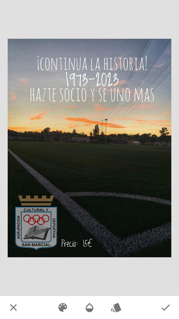 Este año SOLAMENTE 15€!! 😲😲😲 Ven a animar al equipo del pueblo y disfrutar de un ambiente genial! Por cierto.. vaya bocadillos tendremos este año! ¿ESTAIS PREPARADOS? 😏
Venta apartir del 5 de septiembre en:
Jugadores del club
Pub triple
Campo de futbol Angel de Vicente