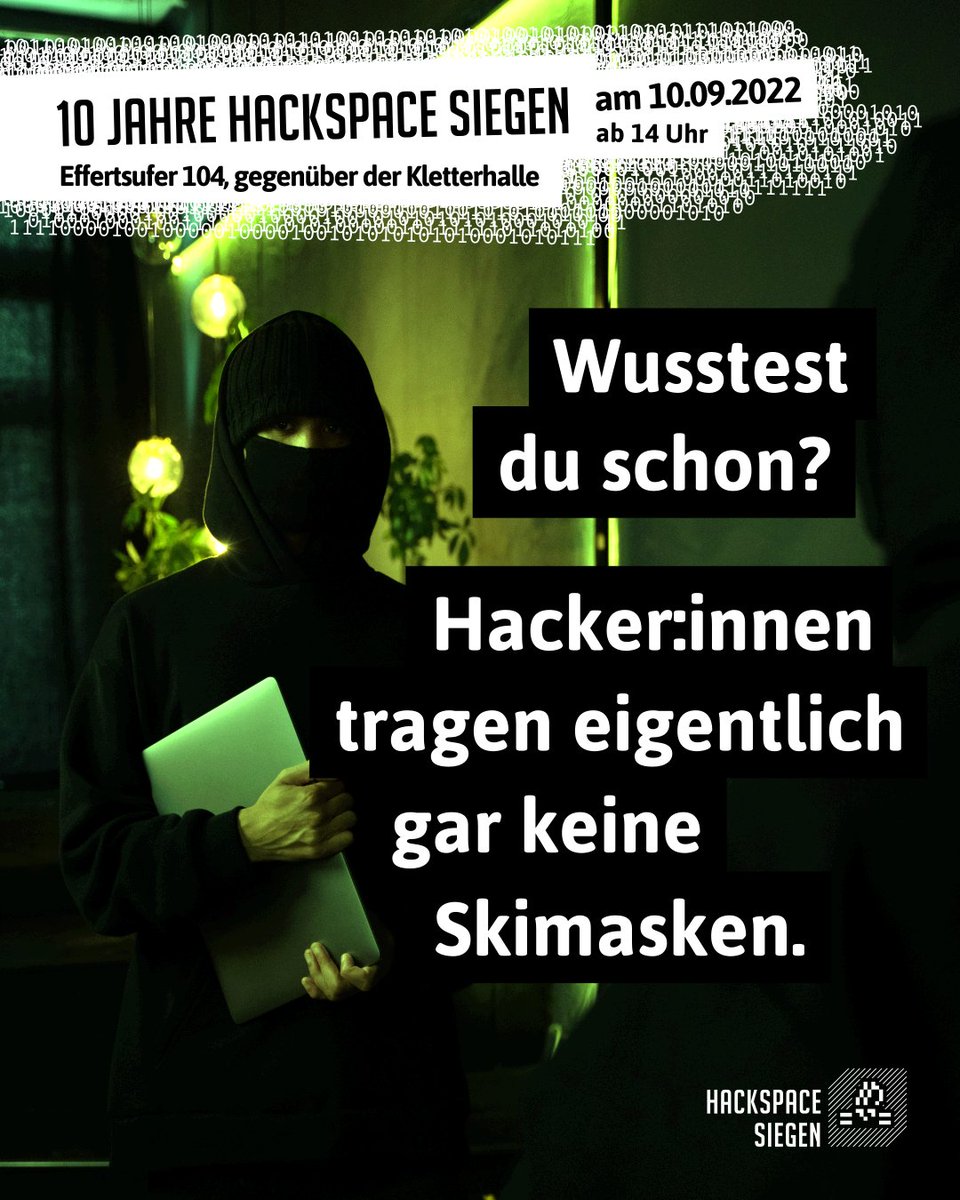 h42i's tweet photo. Komm vorbei, weder beißen wir noch hacken wir deinen Insta-Account. Wir haben einfach nur Spaß am Gerät!

Wir feiern Jubiläum! https://t.co/tEhZvTUFD6 https://t.co/QIXXk2O2s8