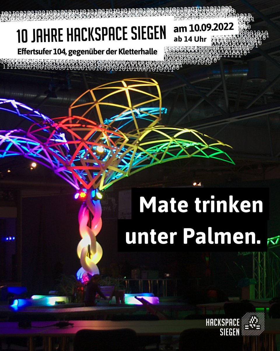 h42i's tweet photo. Unsere Palme braucht kein Wasser und ist immer bunter als das schönste Herbstlaub.

Wir feiern Jubiläum! https://t.co/tEhZvTUFD6 https://t.co/rZoyEcVEcL