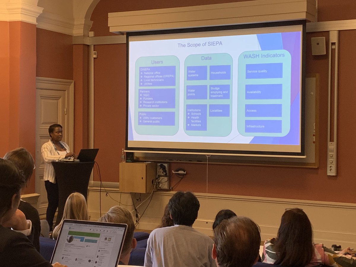 HeatherSkilling's tweet photo. Myriame Dorfeuille, DINEPA, sharing aspects of Haiti’s remarkable progress in partnership with ⁦@USAID_Haiti⁩ Water and Sanitation Project #wwweek #WorldWaterWeek ⁦@USAIDWater⁩ ⁦@DAIGlobal⁩ ⁦@mWaterCo⁩ https://t.co/qzVWfsHT6b