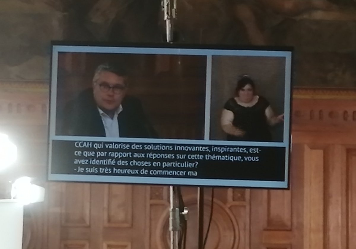 CCAHandicap's tweet photo. Le #CCAH au cœur de la 3eme édition de l'université d'été du @CNCPH_fr avec la participation de @LMVaujour, président du CCAH et directeur activités sociales @AG2RLAMONDIALE  et de @thomas_bouquet, directeur du #CCAH https://t.co/ttw2bOu9MP