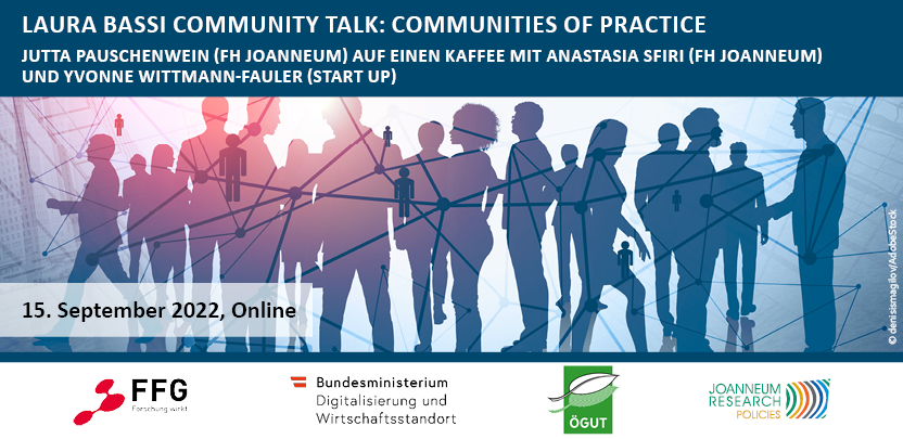 OEGUT's tweet photo. Online Communities: Wie können sie wachsen, sich weiterentwickeln und zu einem Raum ohne Diskriminierung werden?
📢Am 15. Sept. findet der Laura Bassi Community Talk zu Communities of Practice statt.
Info & Anmeldung: https://t.co/HUqMjLdM9R
@JOAN_RESEARCH #FFG #BMDW https://t.co/YcgGHIsD0l