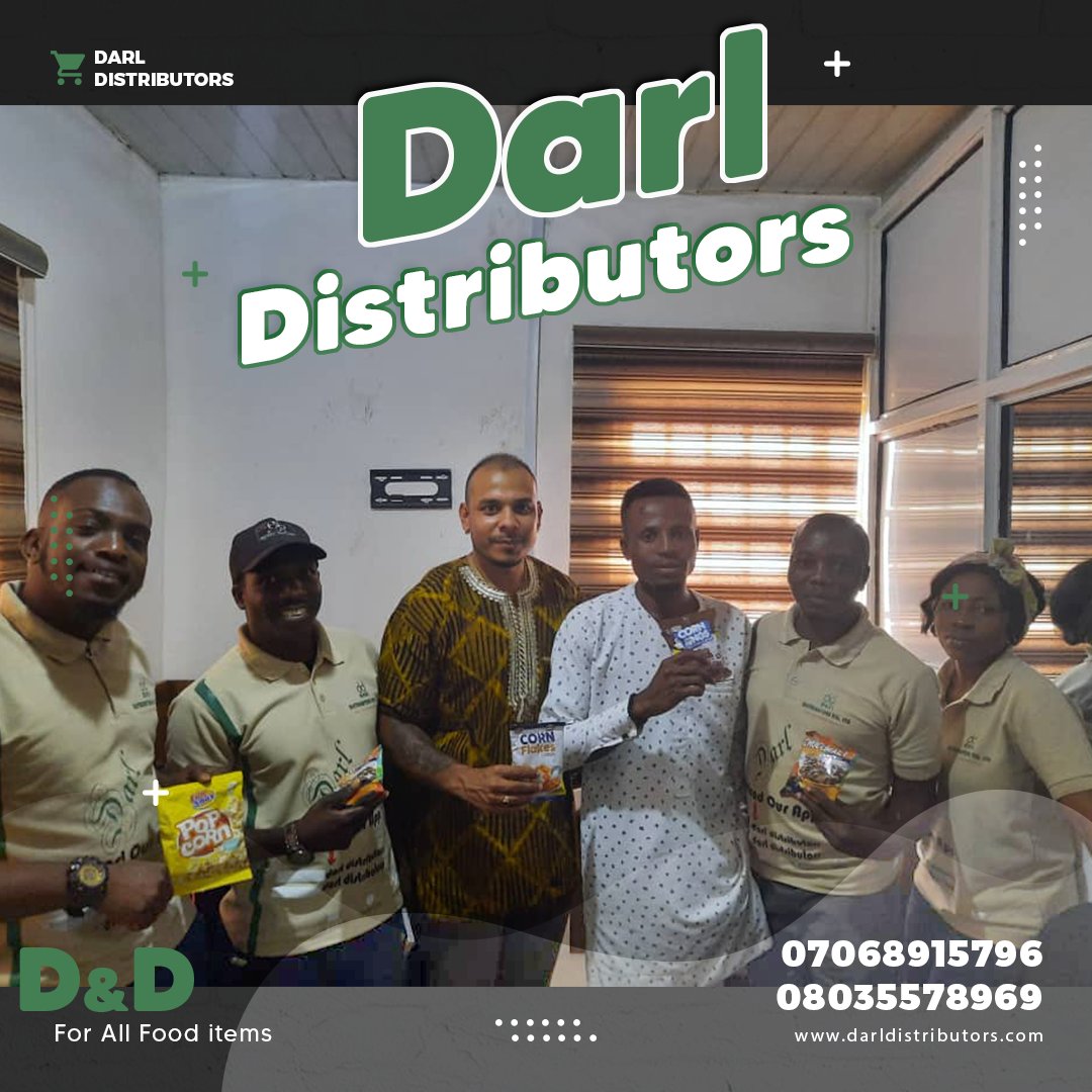 DarlLtd's tweet photo. Darl Distributors Nig Ltd. Wholesale &amp; Retail dealers of various snacks, biscuits, fruit juice, milk drinks etc. 🍪🧃😋 https://t.co/JqEZJgjipY
