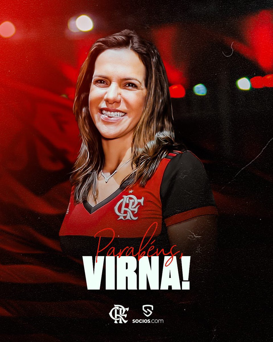 TimeFlamengo's tweet photo. Hoje é dia de uma lenda do esporte nacional e do #FlaVôlei! Hoje é dia de celebrar mais um ano de vida da Virna, dona de duas medalhas olímpicas e campeã da Superliga 2000/2001 pelo Mengão! Parabéns, minha eterna craque! ❤️🖤 https://t.co/oRRFNm7yqd