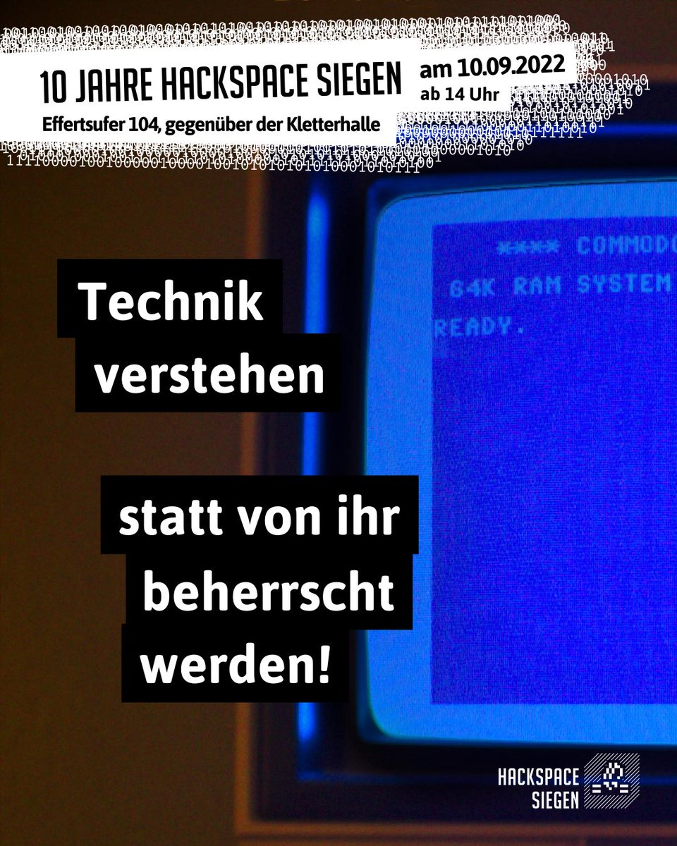 h42i's tweet photo. Unsere Welt wird immer mehr von Maschinen kontrolliert und wer sie versteht hat Macht. Lass dich nicht unterdrücken und verstehe sie selbst!

Wir feiern Jubiläum! https://t.co/tEhZvTUFD6 https://t.co/h1gsIQzPiE