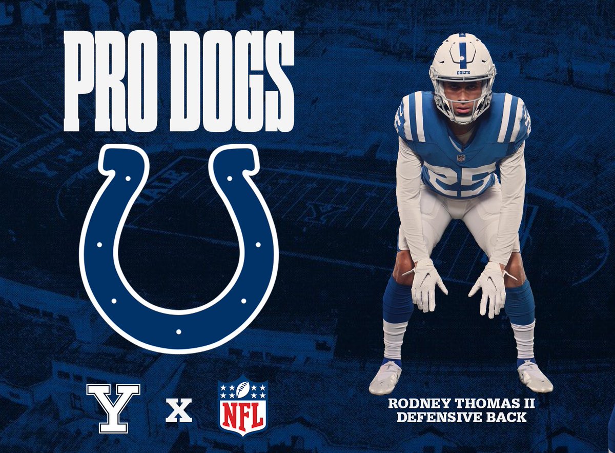 Congratulations to our own @Rodney_Thomas26 on being named to the @Colts 53 man roster! #ThisIsYale | #ForTheShoe