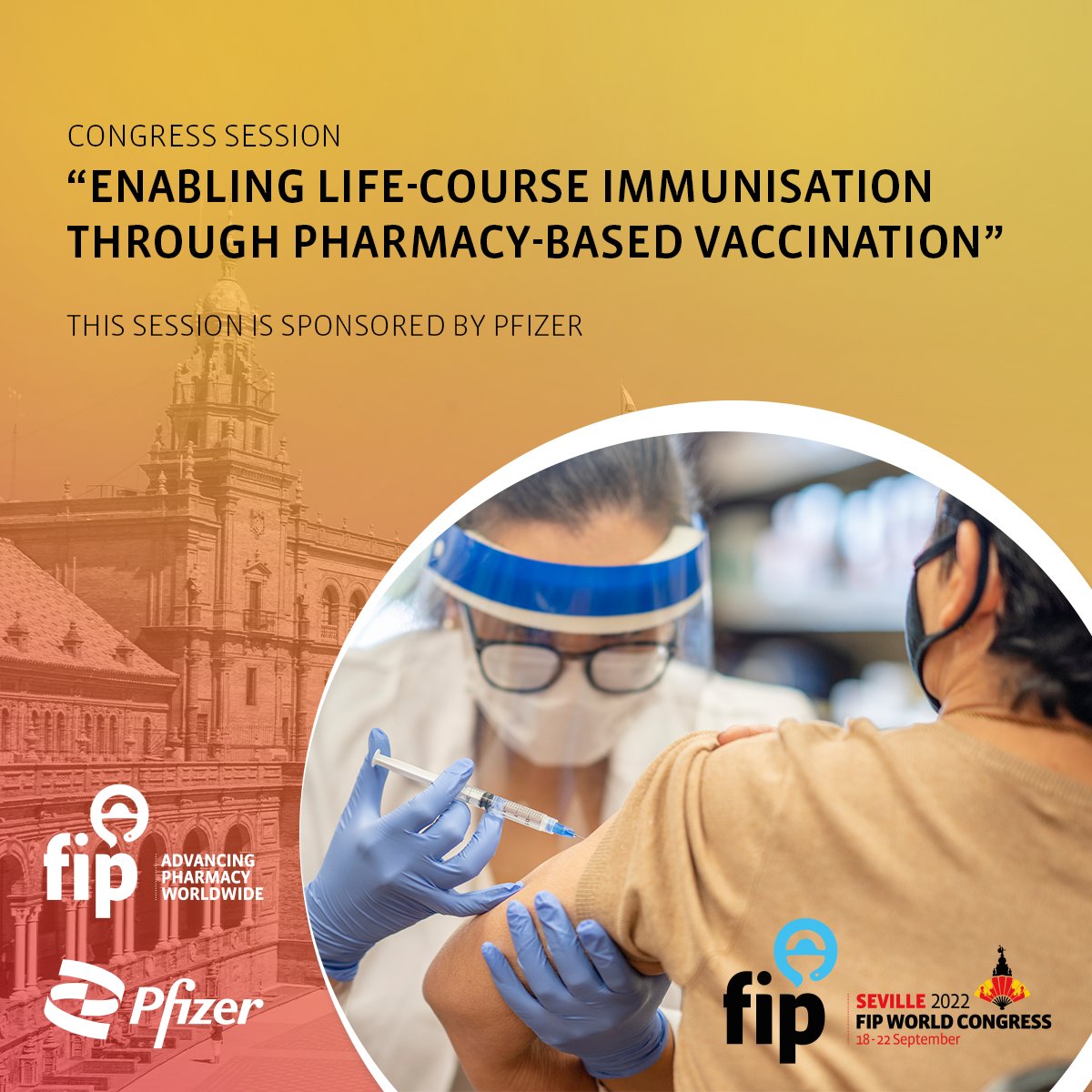 FIP_org's tweet photo. During our congress session on 21 September, invited speakers will identify #LifeCourseImmunisation, and how #pharmacists can enable & adopt this approach to #vaccination in #pharmacy:https://t.co/wUchM3cTz7
Join this session in person in Seville: https://t.co/s5dnHCt73k https://t.co/nzk8ImEZID