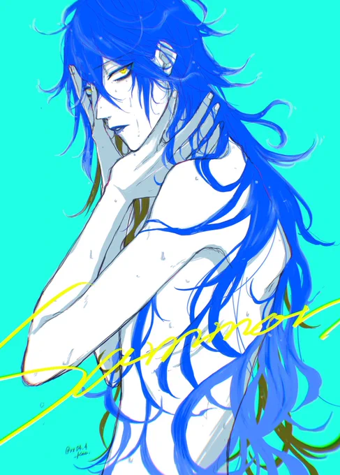夏よ、対あり(8月終わるのに夏っぽい絵を何も描いてない事に気が付きました。濡れイデヤです!!!!!) 