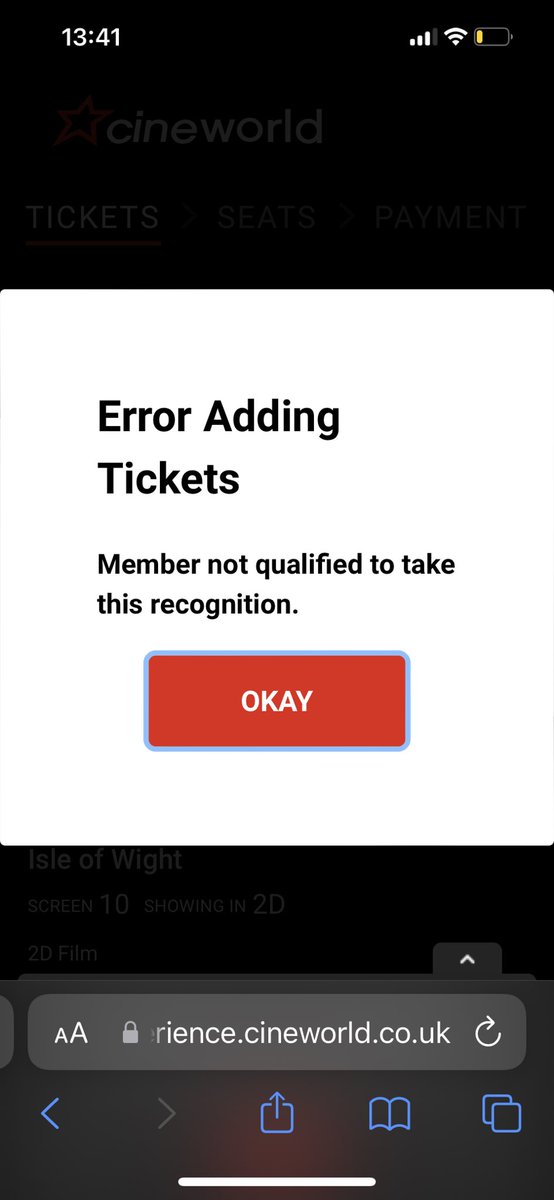 lumanouss's tweet photo. @cineworld just bought my cineworld plus so I can book for a show today but now I can’t buy any tickets? How do I fix this? https://t.co/UQgPopUAQu