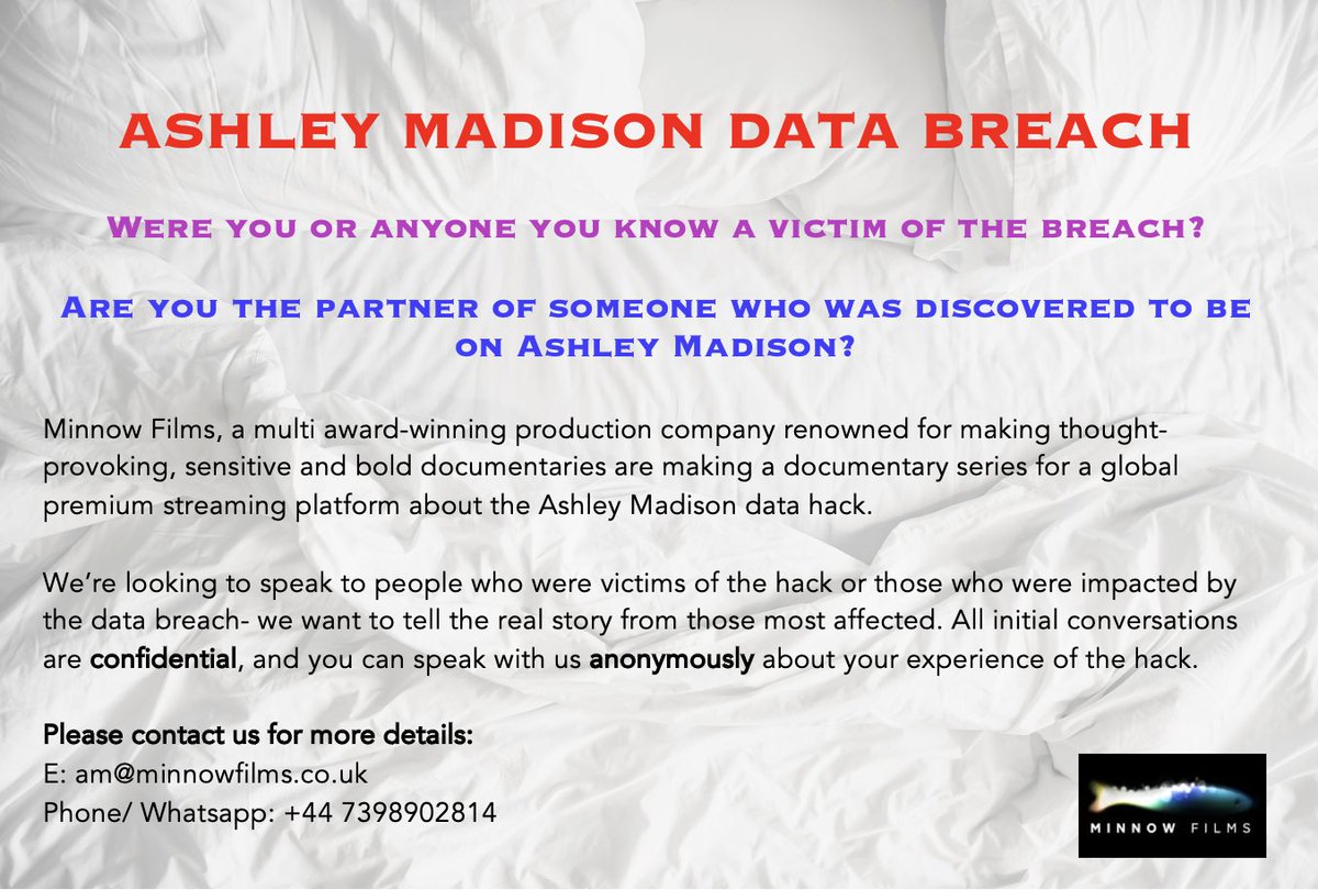 Minnow_Films's tweet image. Spread the word... #ashleymadisonhack #ashleymadison