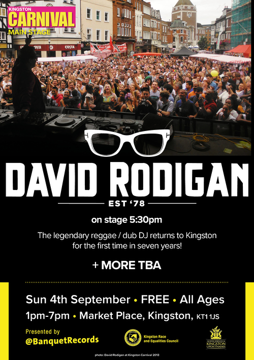 BanquetRecords's tweet photo. 🎉 💃🏽 KINGSTON CARNIVAL 💃🏽🎉 

Kingston Carnival is back for the first time in three years, and we can now reveal that David Rodigan will be headlining the Market Place stage! 

more info https://t.co/8AMkztnQML https://t.co/LOoYPIJa4y