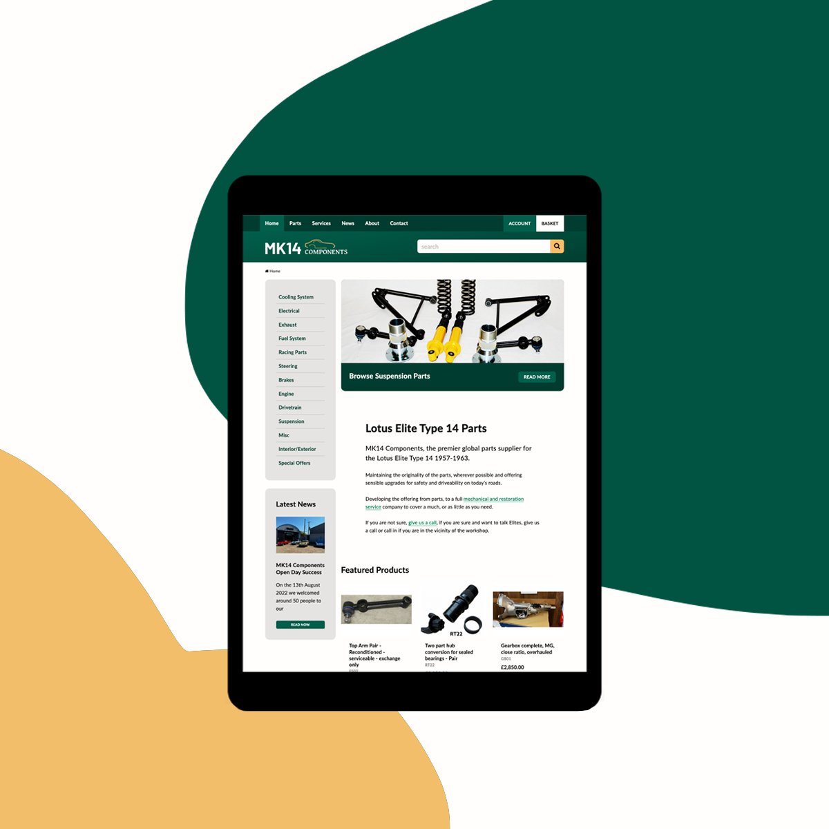Applecado's tweet photo. We’re excited to share the re-launch of MK14 Components, catering to loving owners of the Lotus Elite Type 14.
If you’ve got a project you’d like our help with, please get in touch https://t.co/zDWh5t1EQT
#webdevelopment #webdesign #website #ecommerce #bespoke #webapp #app https://t.co/Z0E1eOXcwn