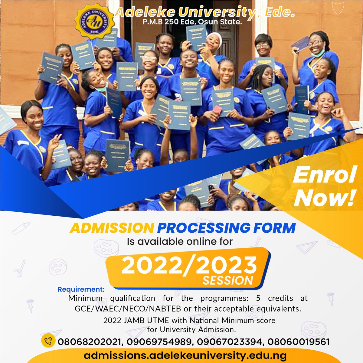 Want quality Education at affordable price? Adeleke University Ede, Osun State has the best offer, join today!