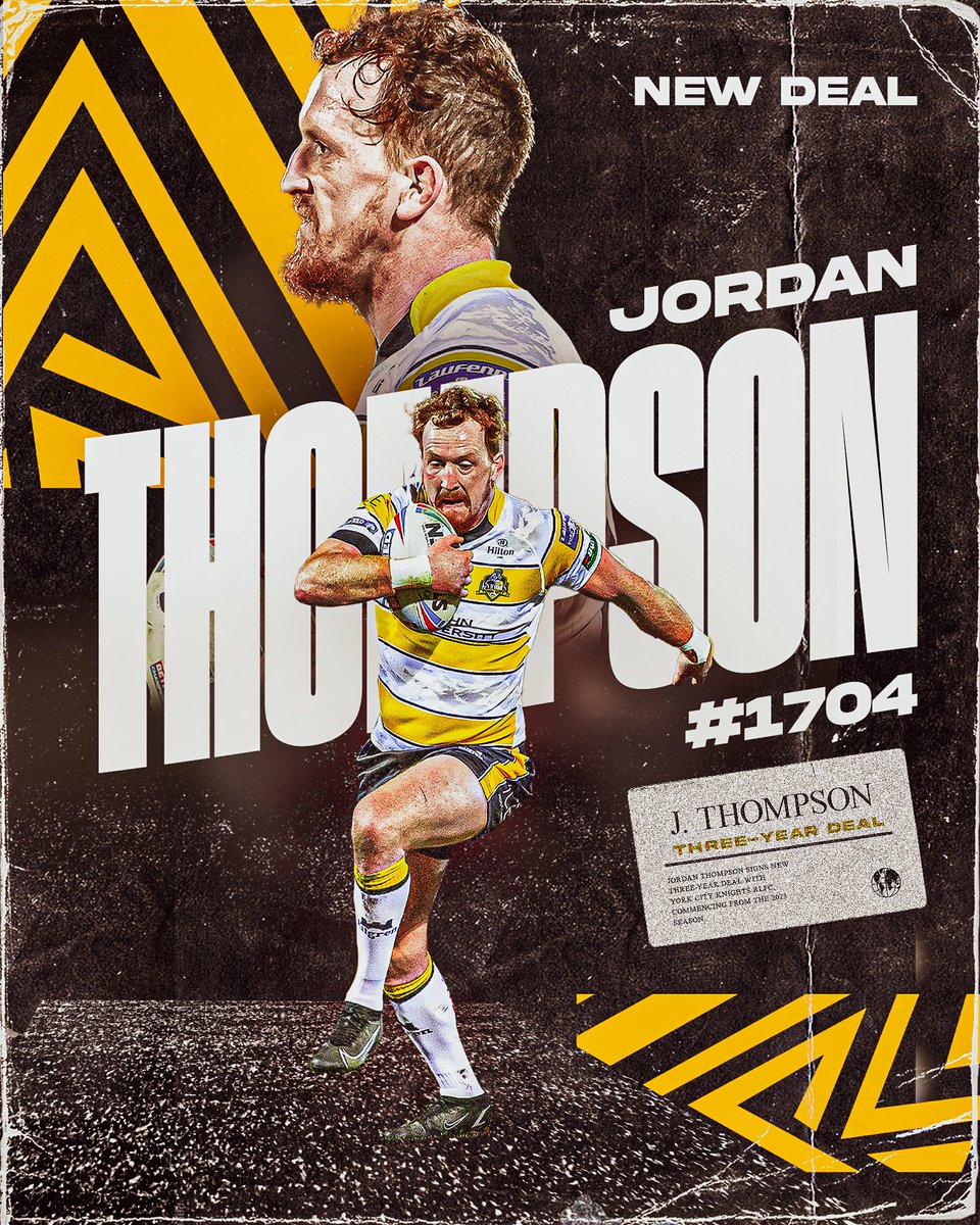 YorkRLFC's tweet image. ✍️ The Knights are delighted to confirm that key player @Jordythomp has signed a new three-year deal with the Club, thanks to the support @yck_squadbuild!

🌐 yorkcityknights.com/club/thompson-…

#WeAreYork⚔️