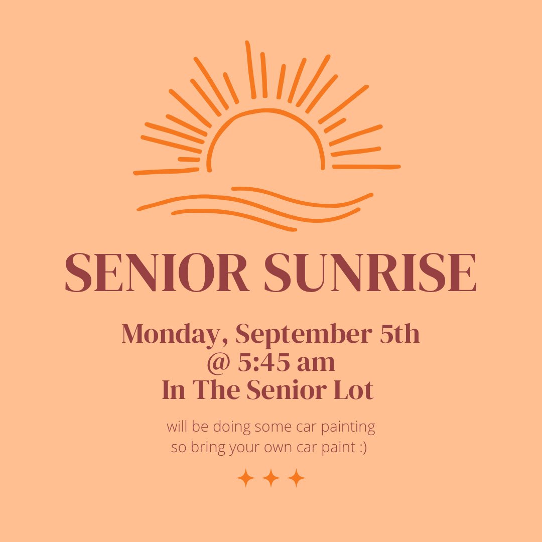 Senior Sunrise!!!