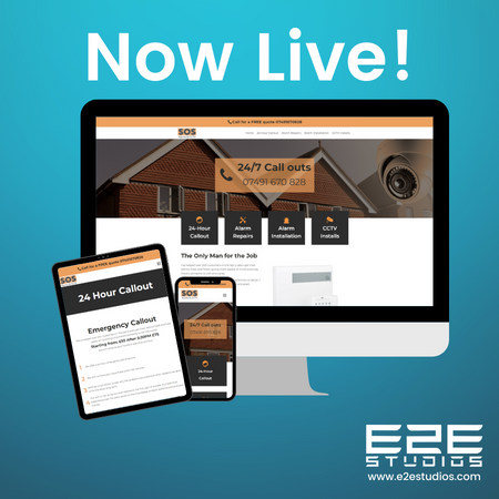e2e_studios's tweet photo. SOS Alarms &amp; CCTV reached out to us to create a new brand as well as design and develop a new website.}
We are excited to see it live! 

Check out the website today: https://t.co/i1WMFJJdez https://t.co/t80d2WuJCq