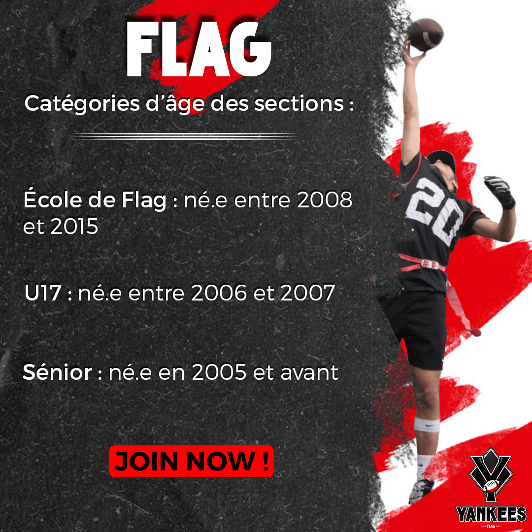 YankeesAngers's tweet photo. Rejoins les Yankees !
Viens essayer le flag 🏈 
Dossiers d'inscriptions disponibles bientôt 😉
À très vite chez les Yankees !
#YankeesSco #yankeesscoangers #Footballamericain #FootballUs #FootUs #FlagFootball #Flag #Cheerleading #Cheers #FFFA #MaineEtLoire #PaysDeLaLoire #Angers https://t.co/QjB91nuue0